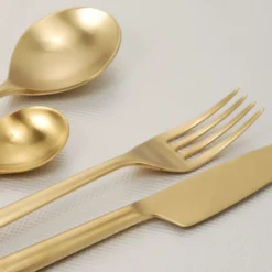 Set di 5 posate Linea Polished Ice Oro