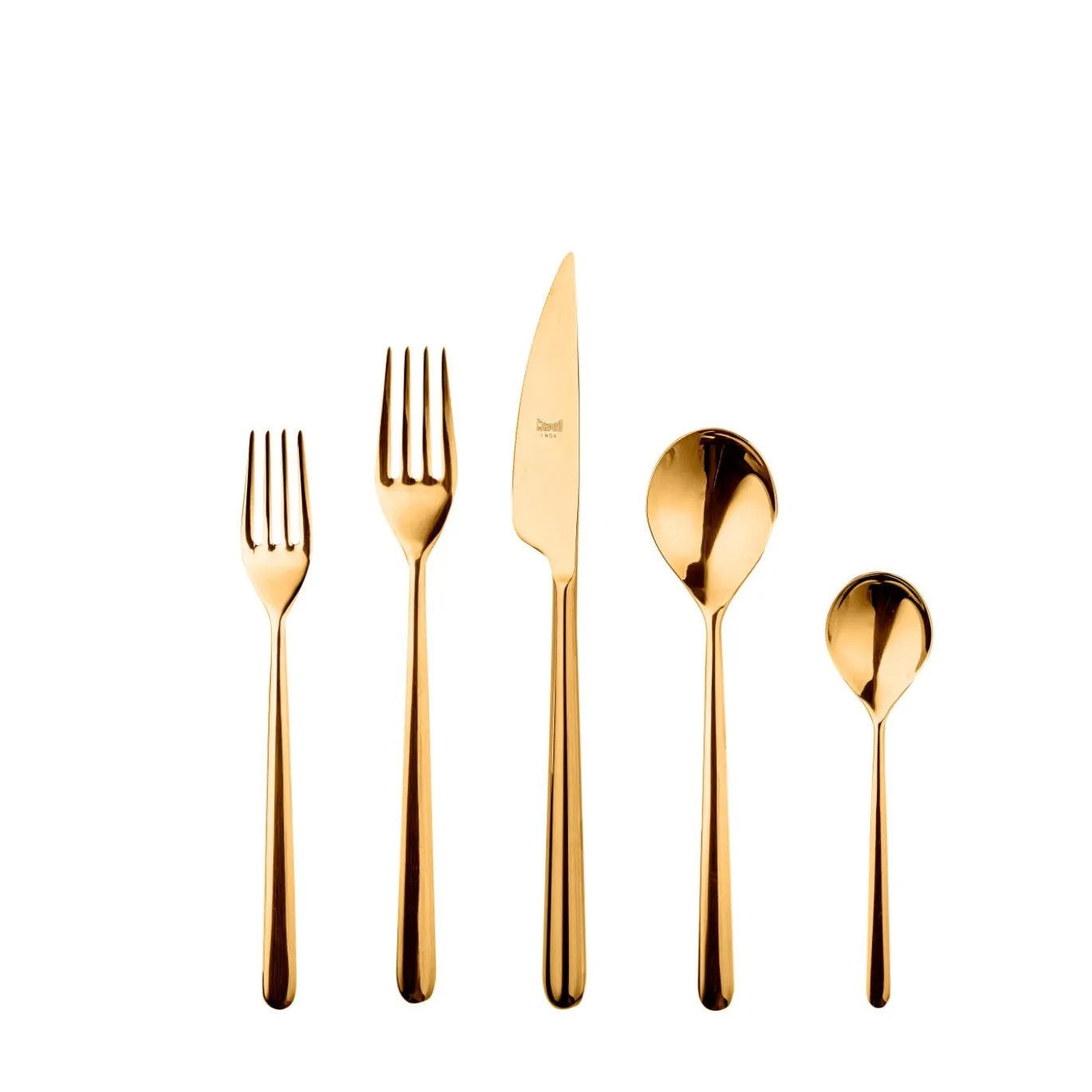 Set di 5 posate Linea Polished Ice Oro