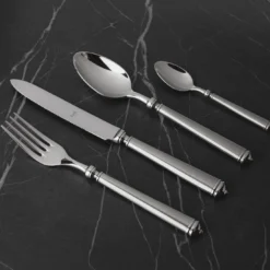 Set di 5 posate Luce in acciaio inossidabile argentato