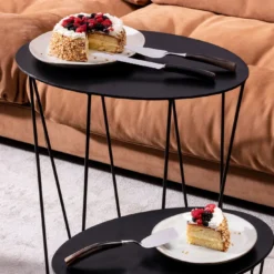 Set di posate per dolci in corno naturale