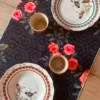 Set di 2 Runners Floreali e a Righe Verdi