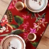Set di 2 Runner Tropicale e a righe Rosse