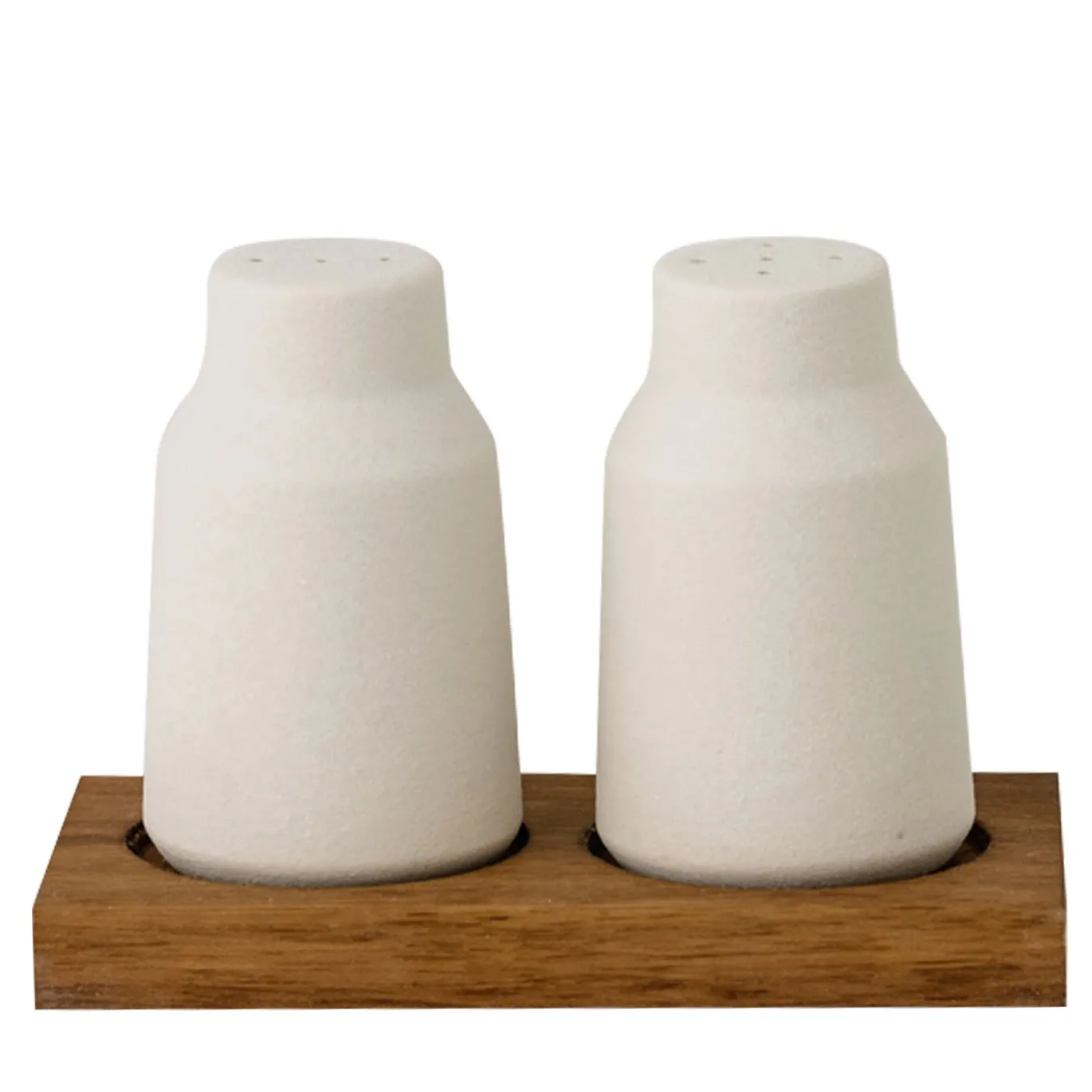 Set di saliera e pepiera in ceramica bianca