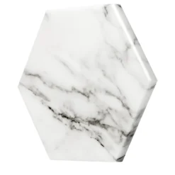 Set di 2 sottobicchieri Convivio in marmo bianco