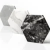 Set di 2 sottobicchieri Convivio in marmo Grigio Carnico