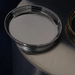 Set di 2 Sottobicchieri in Acciaio Inossidabile a Specchio