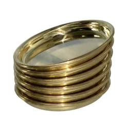 Set di 2 sottobicchieri in ottone lucidato