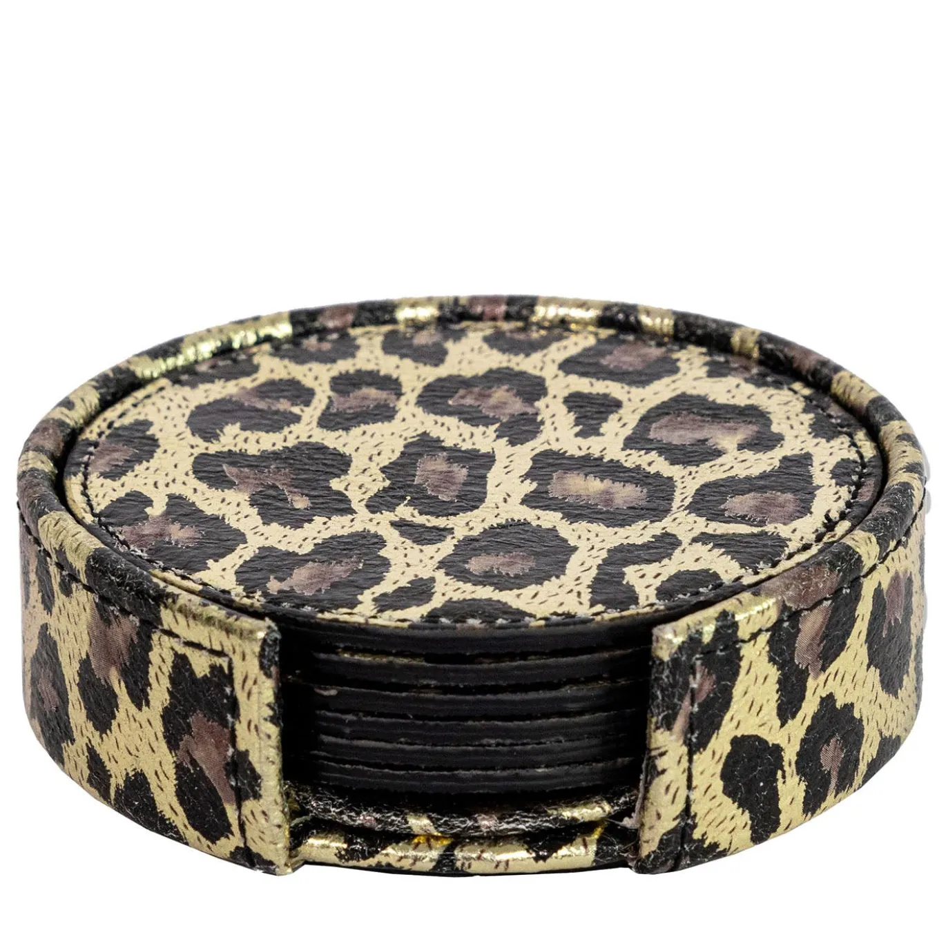 Set di 6 sottobicchieri in pelle Animalier
