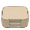 Set di 6 sottobicchieri quadrati Mondrian Cappuccino Beige e Luna White