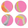 Set di 8 sottobicchieri rivestiti di luce in rosa