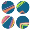 Set di 8 sottobicchieri rivestiti con forme spaziali in blu