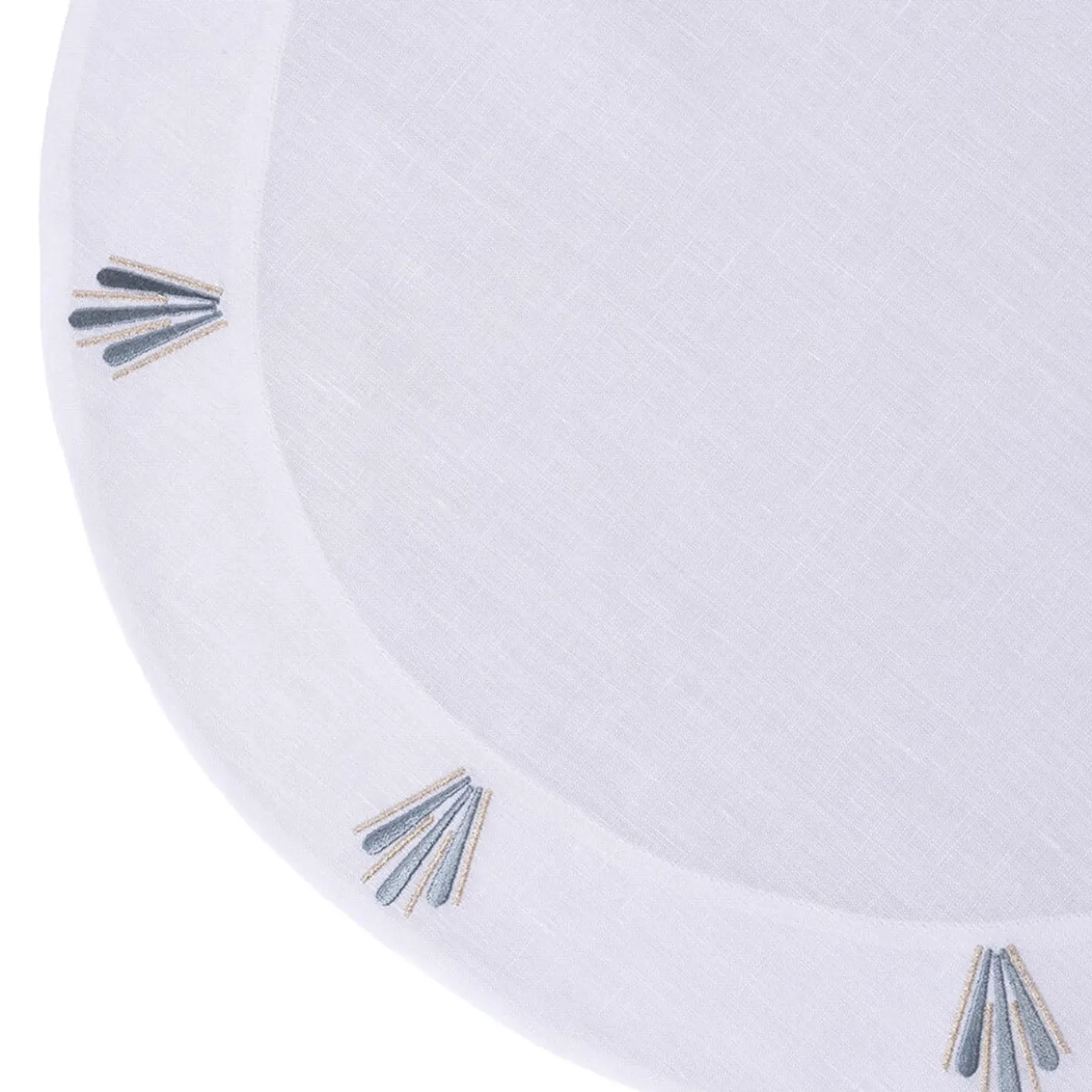 Set di 2 sottobicchieri rotondi bianchi Peacock
