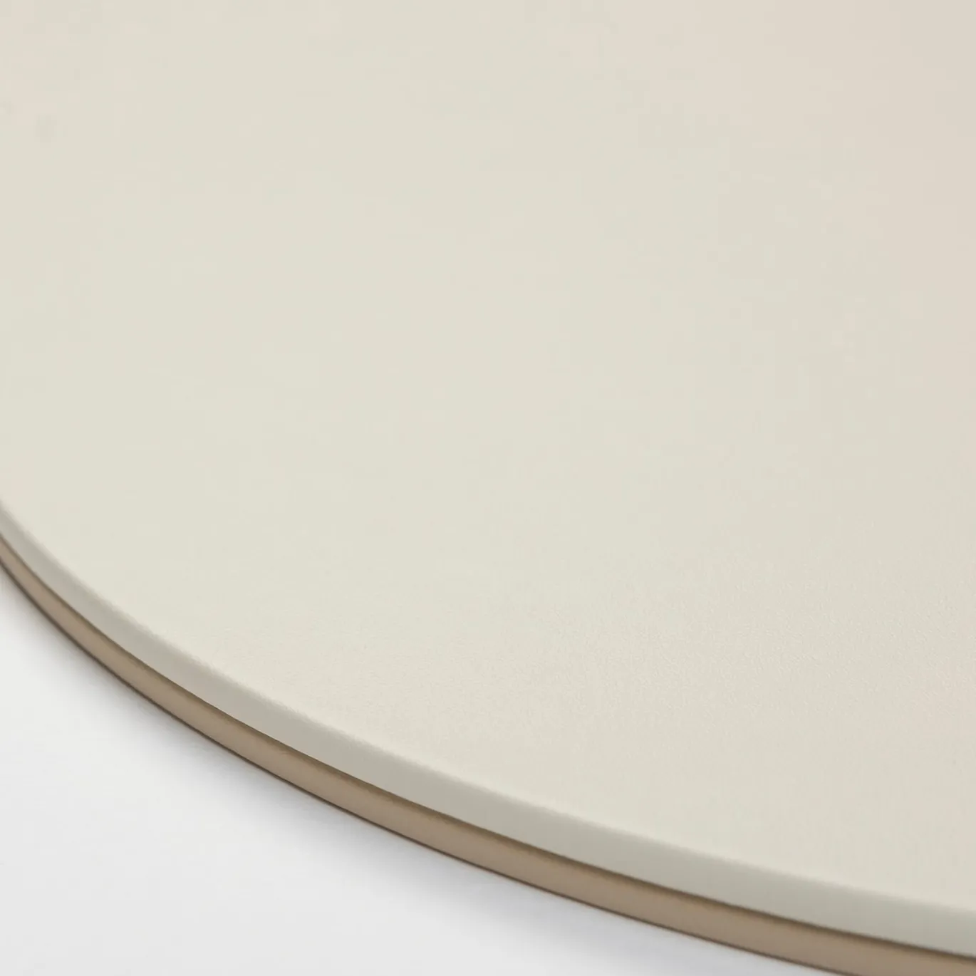 Set di 6 sottobicchieri rotondi Mondrian Cappuccino Beige e Luna White