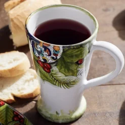 Set di 2 Tazze a Cono Christmas con decoro Ricco Deruta