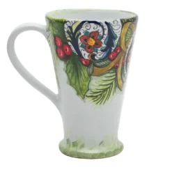 Set di 2 Tazze a Cono Christmas con decoro Ricco Deruta
