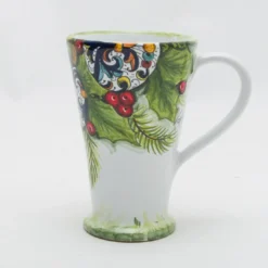 Set di 2 Tazze a Cono Christmas con decoro Ricco Deruta