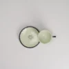 Set di 4 tazze da caffè e piattini in ceramica Monogram Verde Velluto Botanico