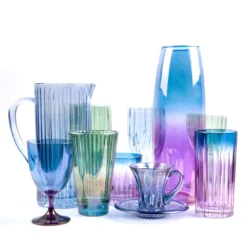 Set di 2 tazze da caffè espresso blu trasparente Prestige