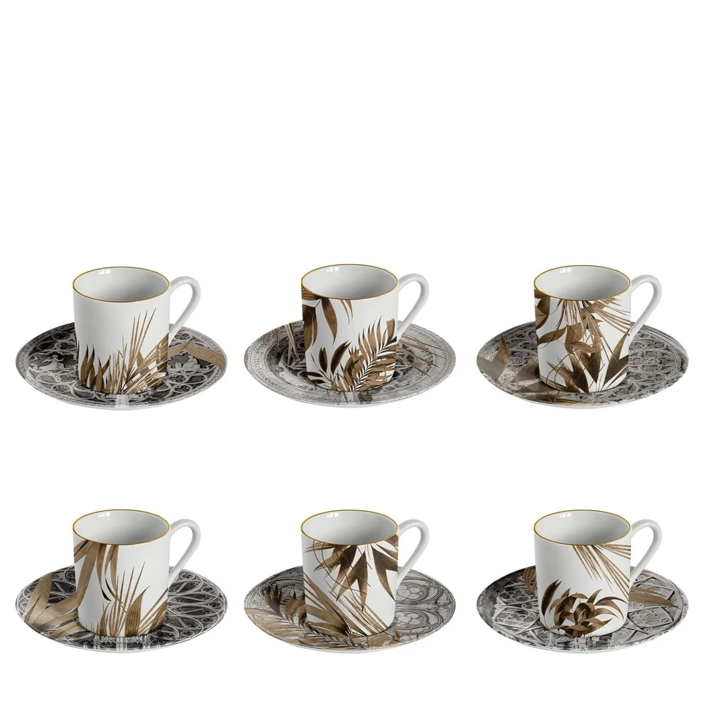 Set di 6 tazze da caffè espresso in porcellana Il Duomo Che Non C'È