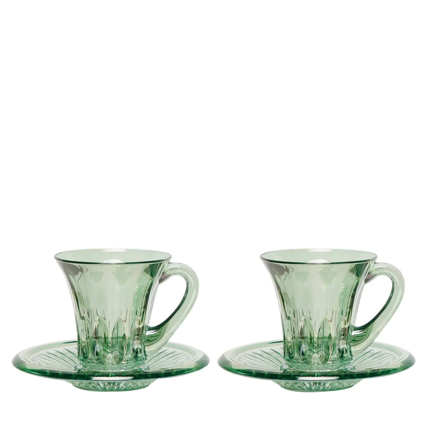 Set di 2 tazze da caffè espresso verde trasparente Prestige