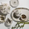 Set di 2 tazze da tè con piattino Bambù in porcellana
