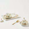 Set di 2 Tazze da Tè con Vassoio Oriente Italiano Aurum
