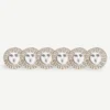 Set di 6 Tazze da T� Sole in Porcellana Dorata