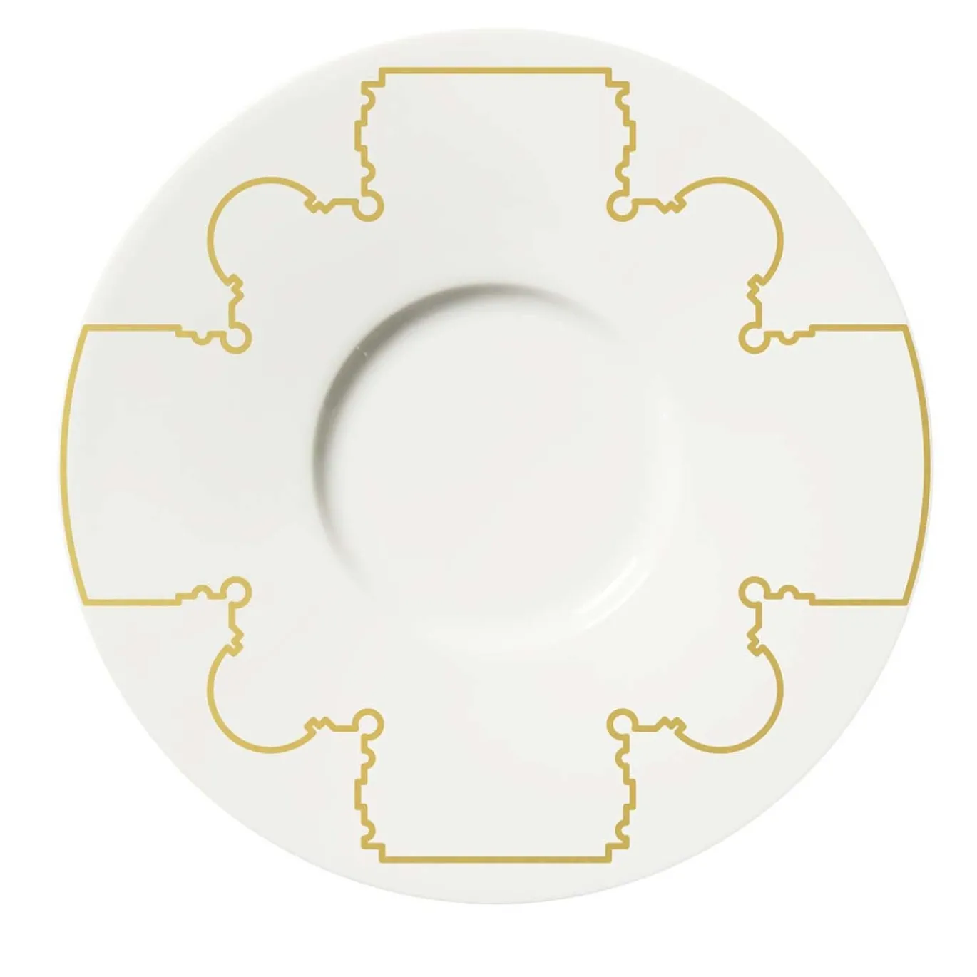Set di 2 tazze e piattini Baroqeat Oro Espresso #1 di Salvatore Spataro