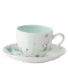 Set di 2 tazze e piattini da caffè espresso in marmo blu