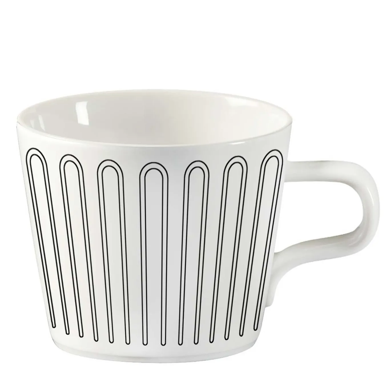 Set di 2 tazze e piattini neri Baroqeat #1 di Salvatore Spataro