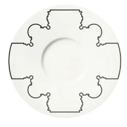 Set di 2 tazze e piattini neri Baroqeat #1 di Salvatore Spataro