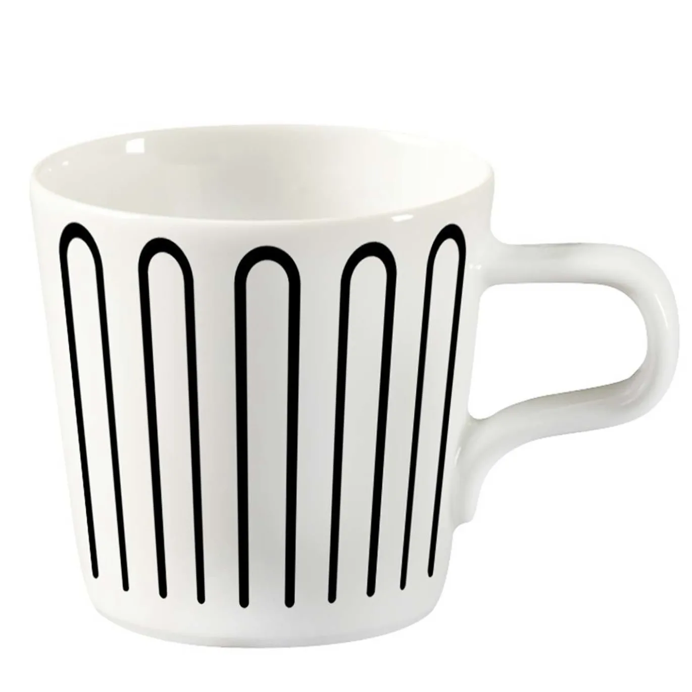 Set di 2 tazze e piattini neri Baroqeat #2 di Salvatore Spataro
