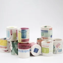 Set di 4 tazze Flora