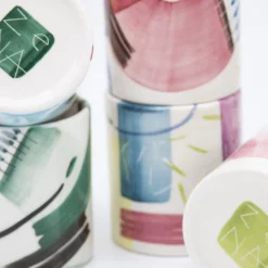 Set di 4 tazze Flora