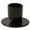 Set di 4 tazzine da espresso e piattini scultorei cUUUp in ceramica lucida nera