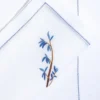 Set di tovaglietta e tovagliolo rettangolari in lino blu Bambou