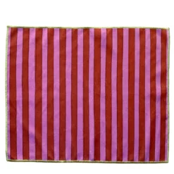 Set di 4 Tovagliette a righe Magenta
