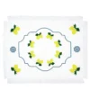 Set di 2 tovagliette bianche ricamate con frange Limoni