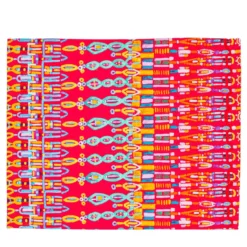 Set di 4 tovagliette Colores fucsia in cotone stampato