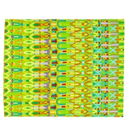 Set di 4 tovagliette Colores nelle tonalità verde acido in cotone stampato