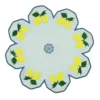 Set di 2 tovagliette di servizio Limoni Multicolor a forma di fiore di colore azzurro pallido