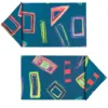 Set di 2 tovagliette e tovaglioli Space Shapes in blu