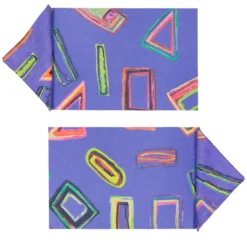 Set di 2 tovagliette e tovaglioli Space Shapes viola