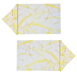Set di 2 tovagliette e 2 tovaglioli Roman breeze gialli