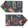 Set di 2 tovagliette e tovaglioli Space Shapes in nero