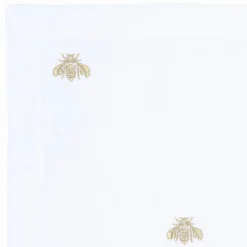 Set di tovagliette e tovaglioli in lino rettangolari Golden Bees