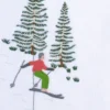 Set di tovagliette e tovaglioli ricamati a mano Ski #6