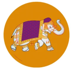 Set di 2 tovagliette gialle Elephant