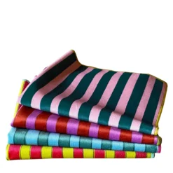 Set di 4 Tovagliette Multicolore a Righe