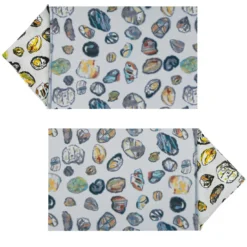 Set di 2 tovagliette policrome + 2 tovaglioli Pebbles